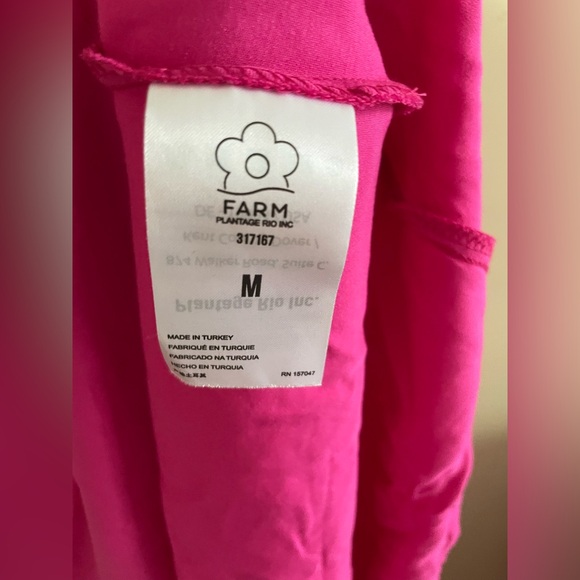 New! FARM Rio Pink Spaghetti Strap Midi Dress - Picture 5 of 7